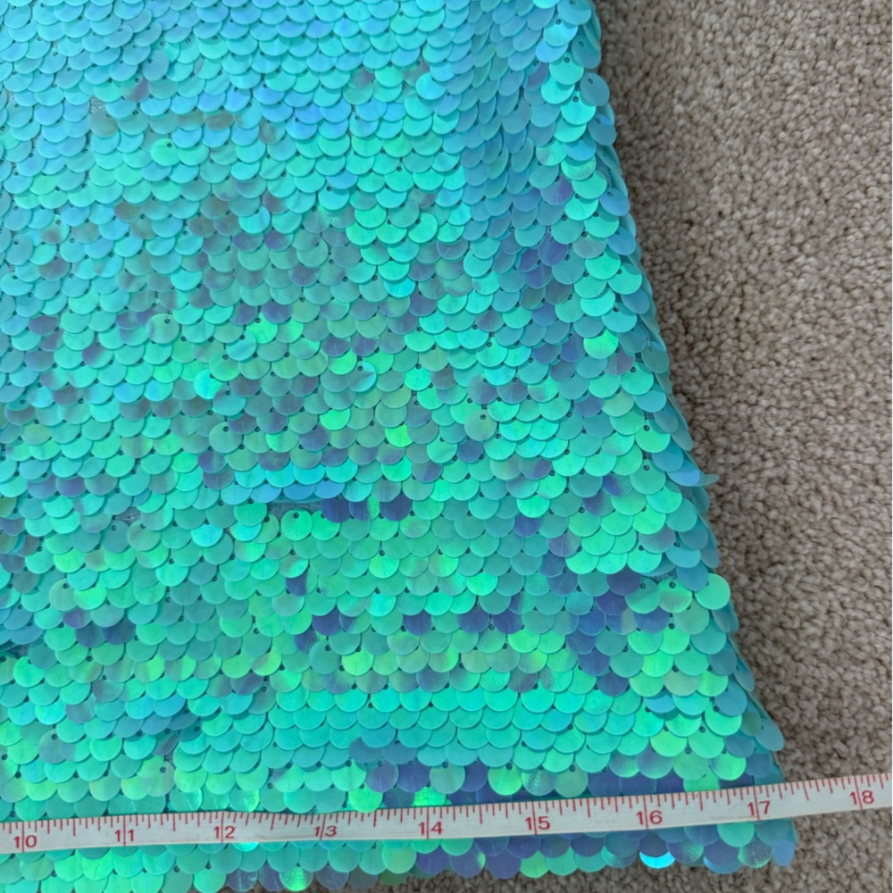 Milly Iridescent Sequin Top in Aqua - Picture 7 of 7